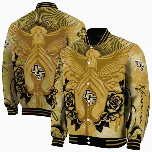customized ucf knights praying hands gold jacket fashion forward