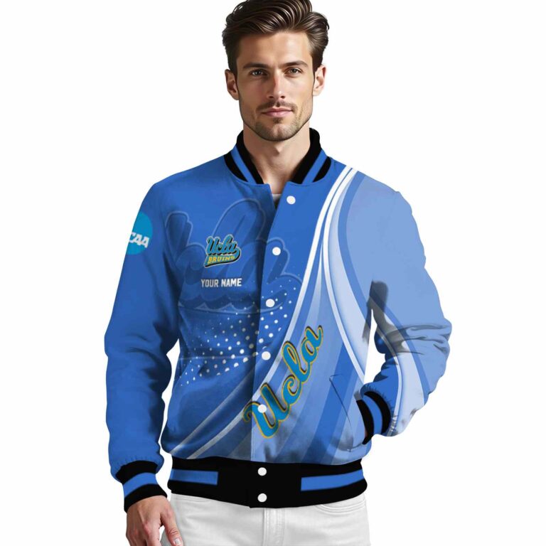 customized ucla bruins wave patterns blue jacket high quality