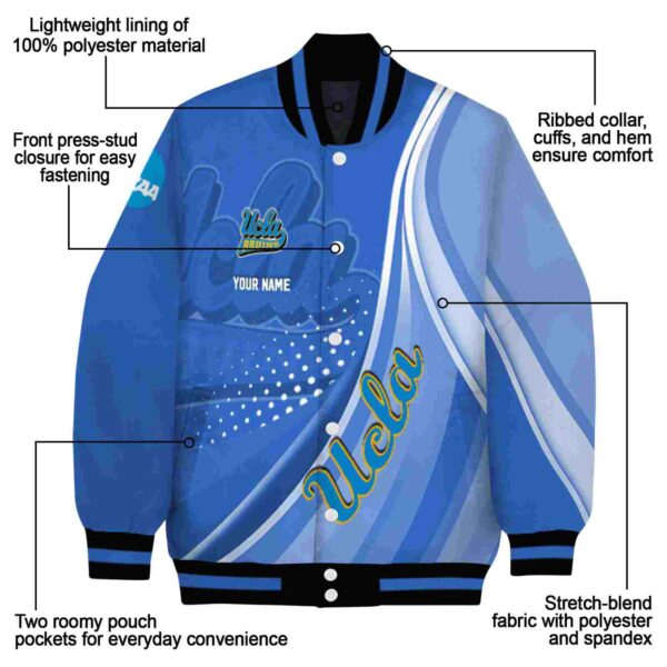 customized ucla bruins wave patterns blue jacket new arrival