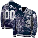 customized uconn huskies fishing art blue jacket best selling
