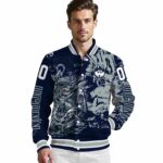 customized uconn huskies fishing art blue jacket best selling