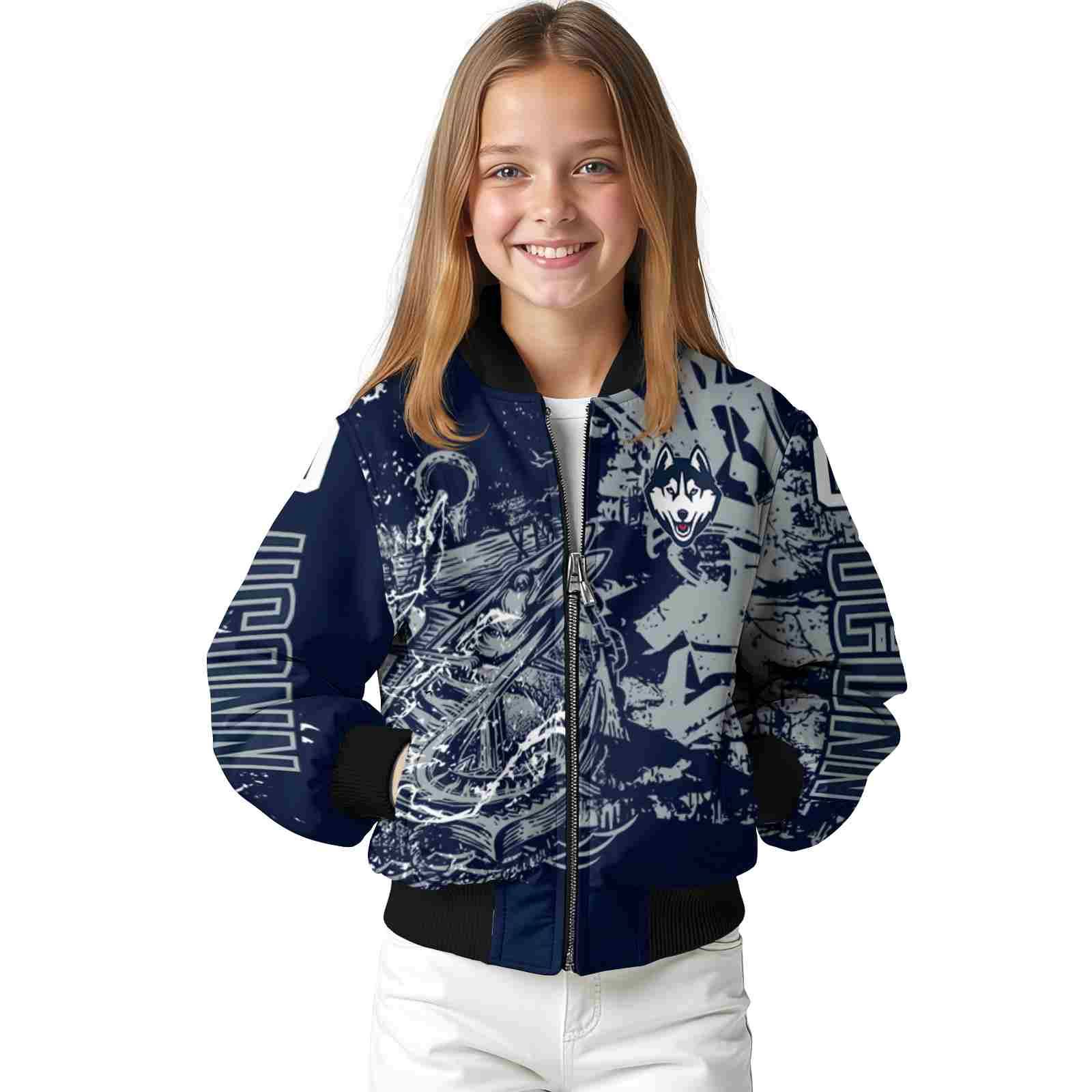 customized uconn huskies fishing art blue jacket top rated customized uconn huskies fishing art blue jacket top rated