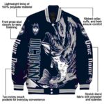 customized uconn huskies fishing passion blue white jacket best selling