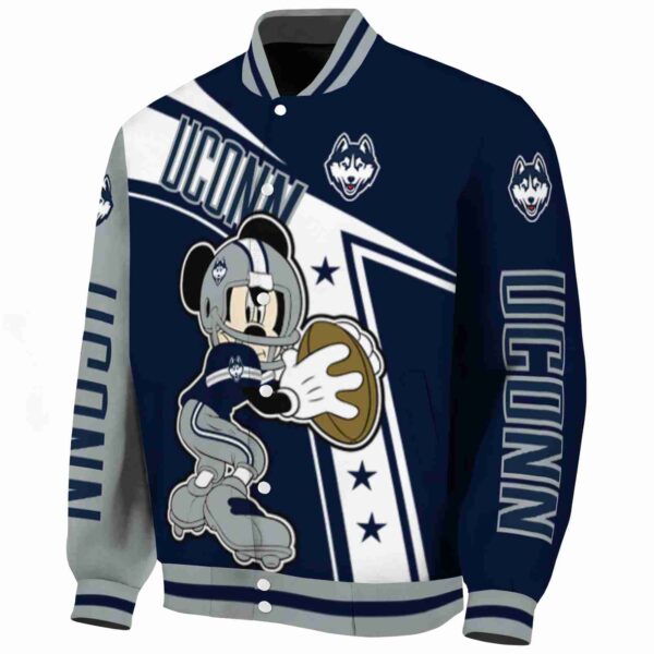 customized uconn huskies mickey football blue white jacket best selling
