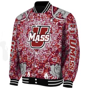 customized umass minutemen heart explosion red jacket best selling
