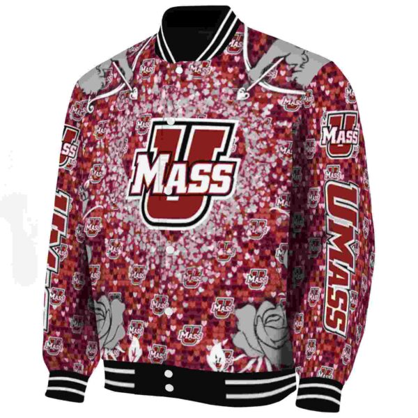 customized umass minutemen heart explosion red jacket best selling