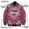 customized umass minutemen heart explosion red jacket new arrival