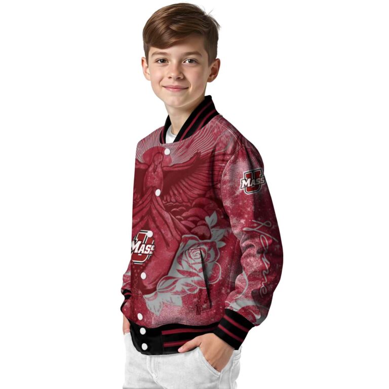 customized umass minutemen praying hands red jacket trendy