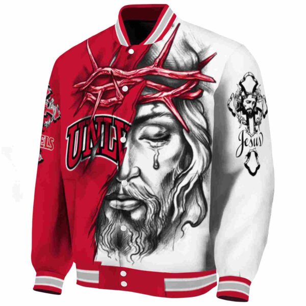 customized unlv rebels jesus tears red white jacket best selling