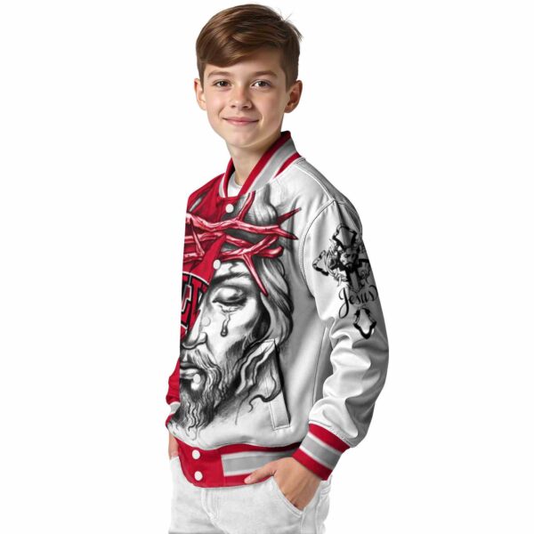 customized unlv rebels jesus tears red white jacket trendy