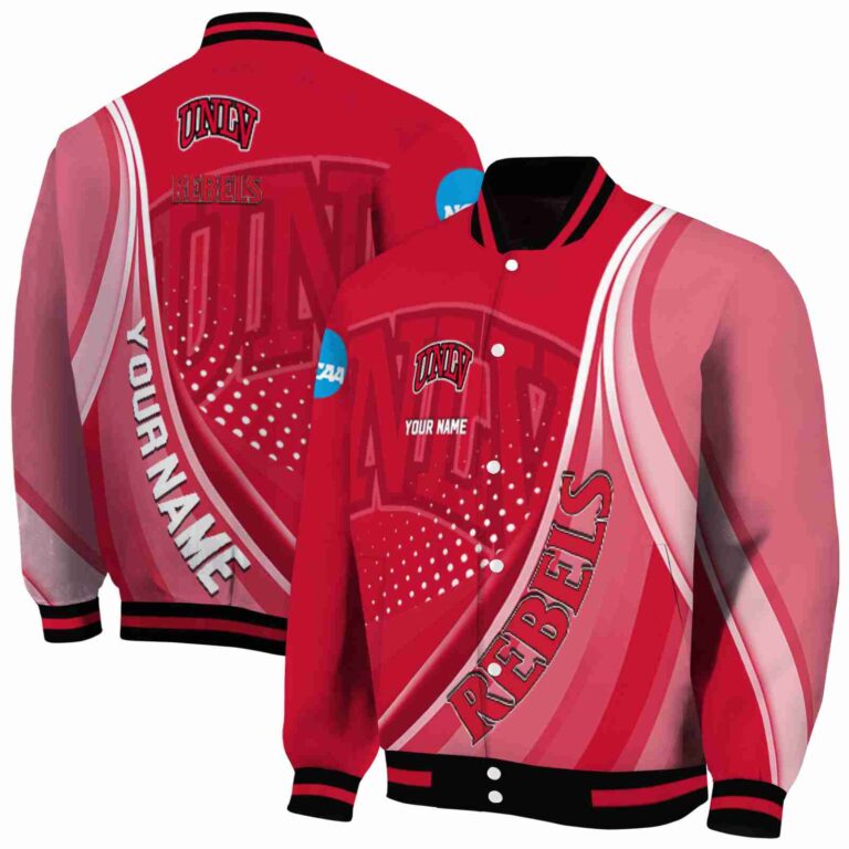 customized unlv rebels wave patterns red jacket fashion forward