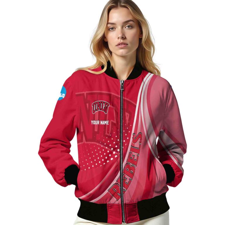 customized unlv rebels wave patterns red jacket latest model