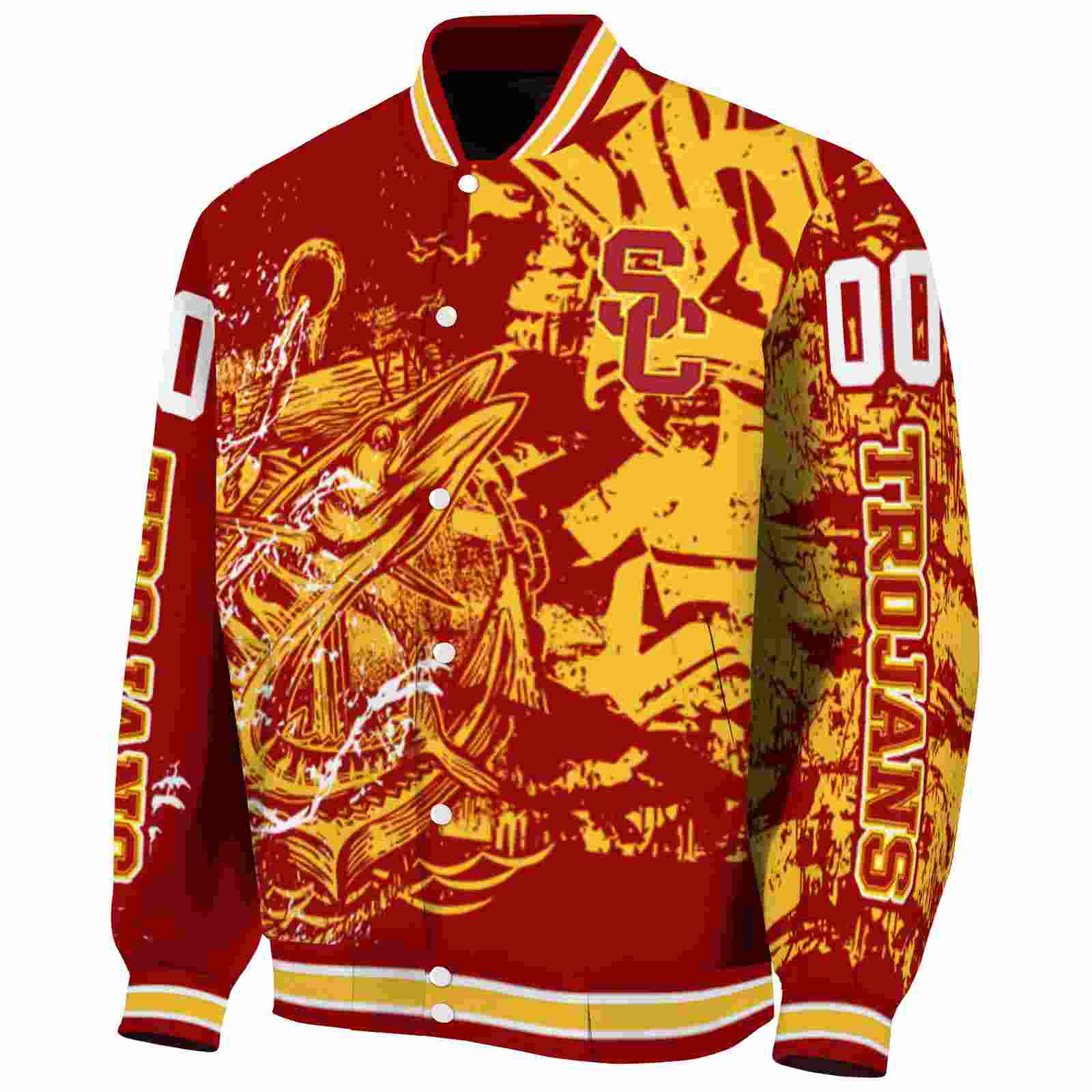 customized usc trojans fishing art red jacket best selling customized usc trojans fishing art red jacket best selling