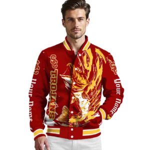 customized usc trojans fishing passion red white jacket high quality