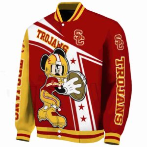 customized usc trojans mickey football red white jacket best selling