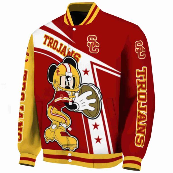 customized usc trojans mickey football red white jacket best selling