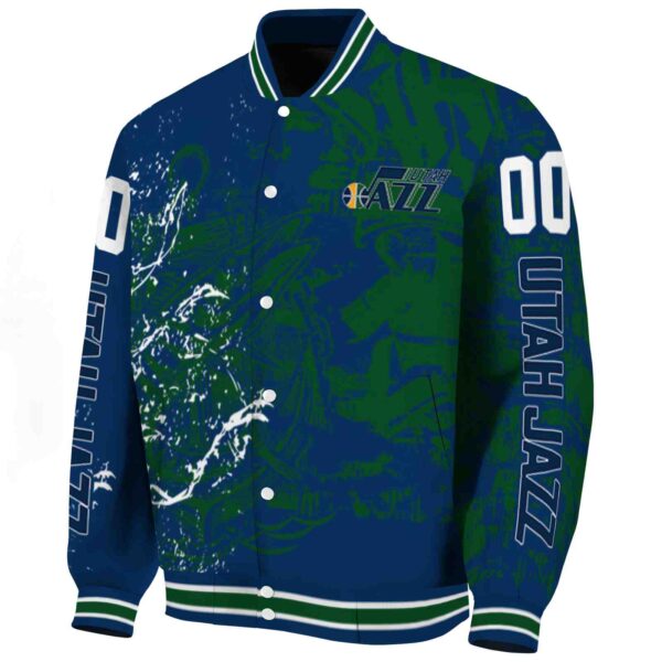 customized utah jazz fishing art navy jacket best selling