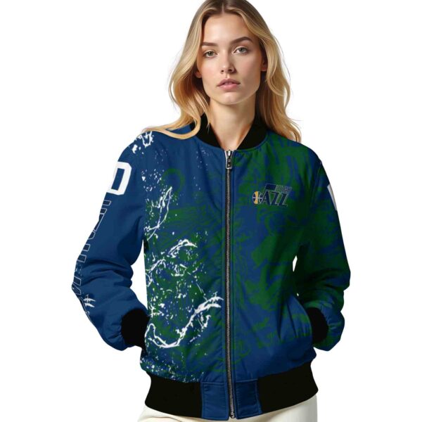 customized utah jazz fishing art navy jacket latest model