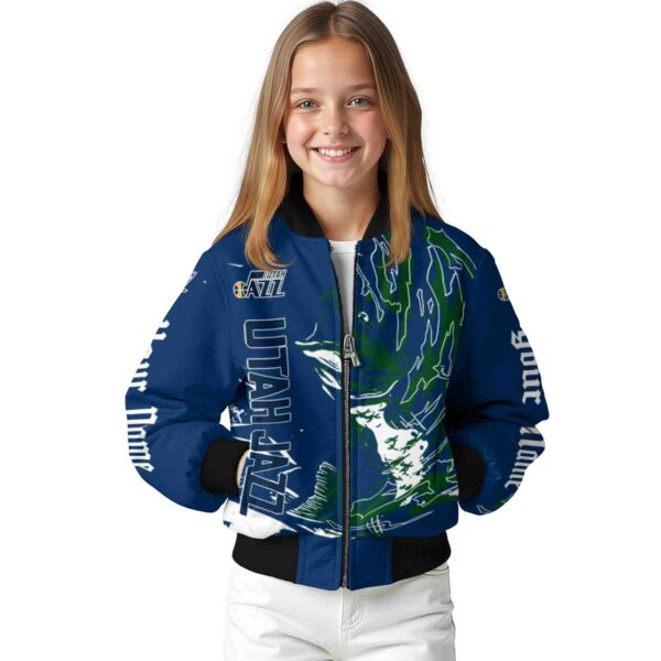 customized utah jazz fishing passion navy white jacket top rated