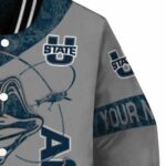 customized utah state aggies fishing rod grey jacket best selling