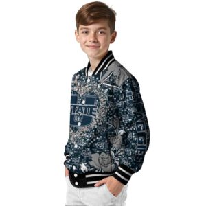 customized utah state aggies heart explosion navy jacket trendy