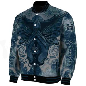 customized utah state aggies praying hands navy jacket best selling