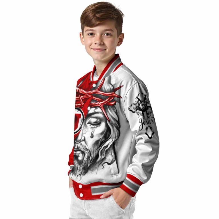 customized utah utes jesus tears red white jacket trendy