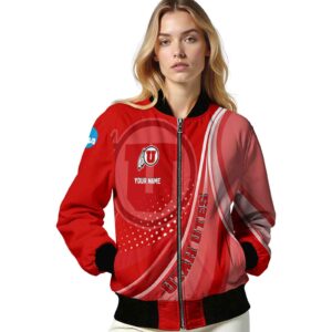 customized utah utes wave patterns red jacket latest model