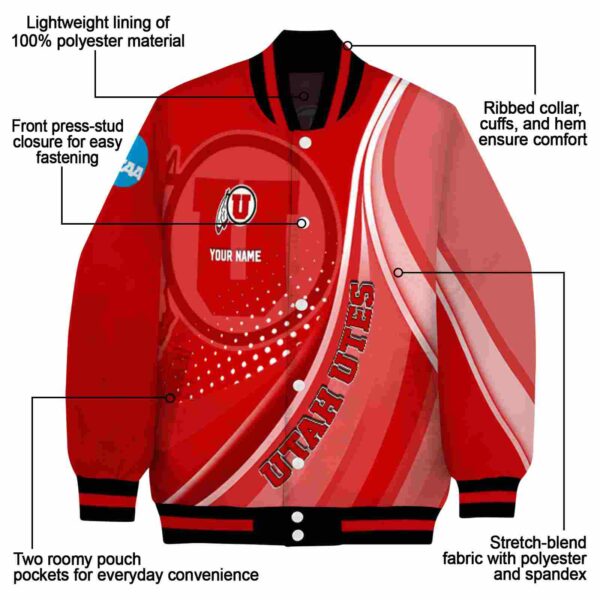 customized utah utes wave patterns red jacket new arrival
