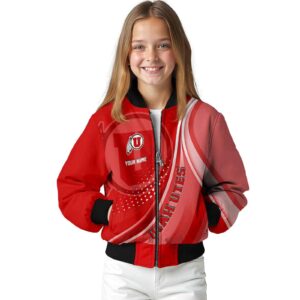 customized utah utes wave patterns red jacket top rated