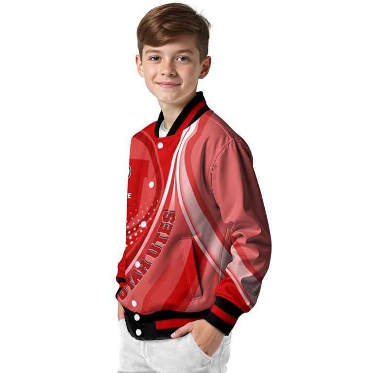 customized utah utes wave patterns red jacket trendy