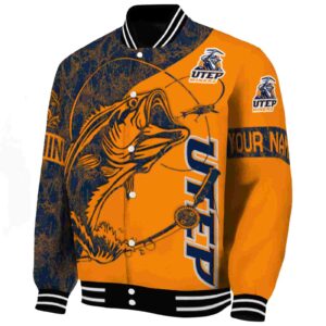 customized utep miners fishing rod orange jacket best selling