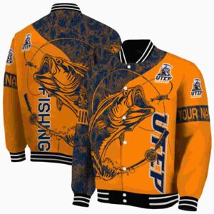 customized utep miners fishing rod orange jacket fashion forward