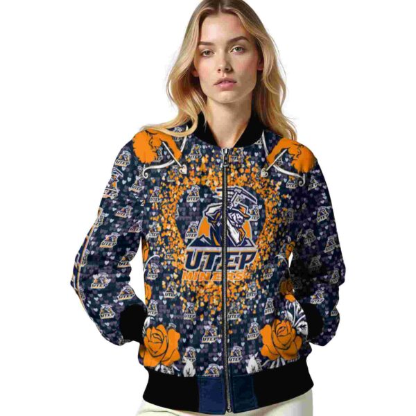 customized utep miners heart explosion blue jacket latest model