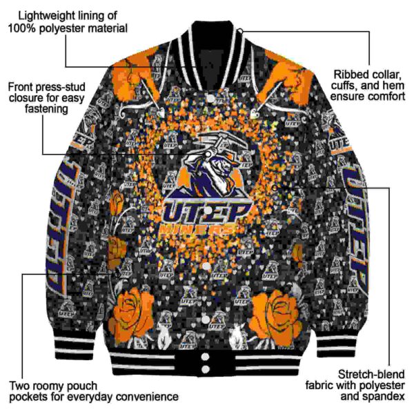 customized utep miners heart explosion blue jacket new arrival