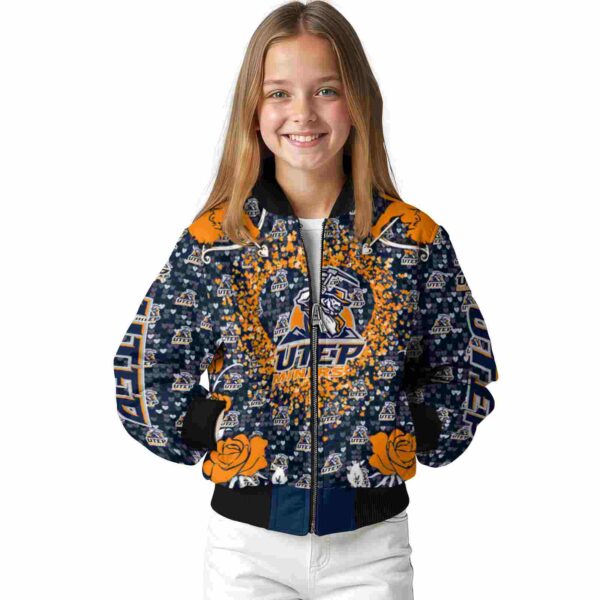 customized utep miners heart explosion blue jacket top rated