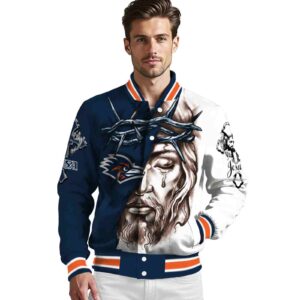 customized utsa roadrunners jesus tears orange white jacket high quality