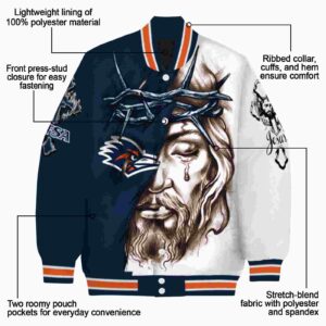 customized utsa roadrunners jesus tears orange white jacket new arrival