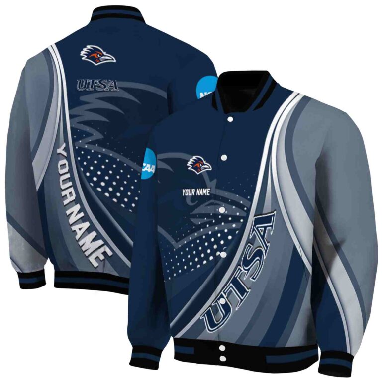 customized utsa roadrunners wave patterns orange jacket fashion forward