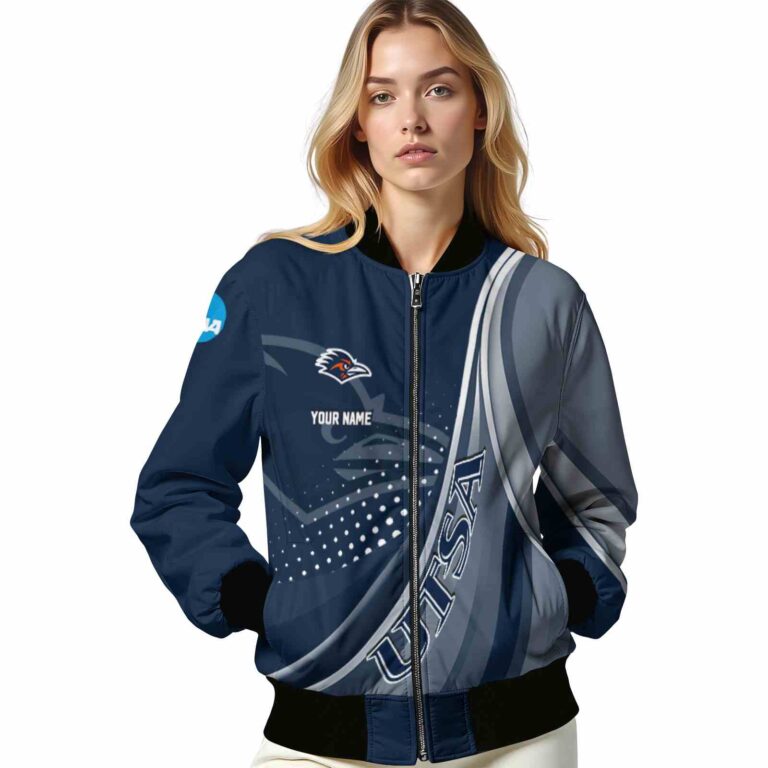 customized utsa roadrunners wave patterns orange jacket latest model