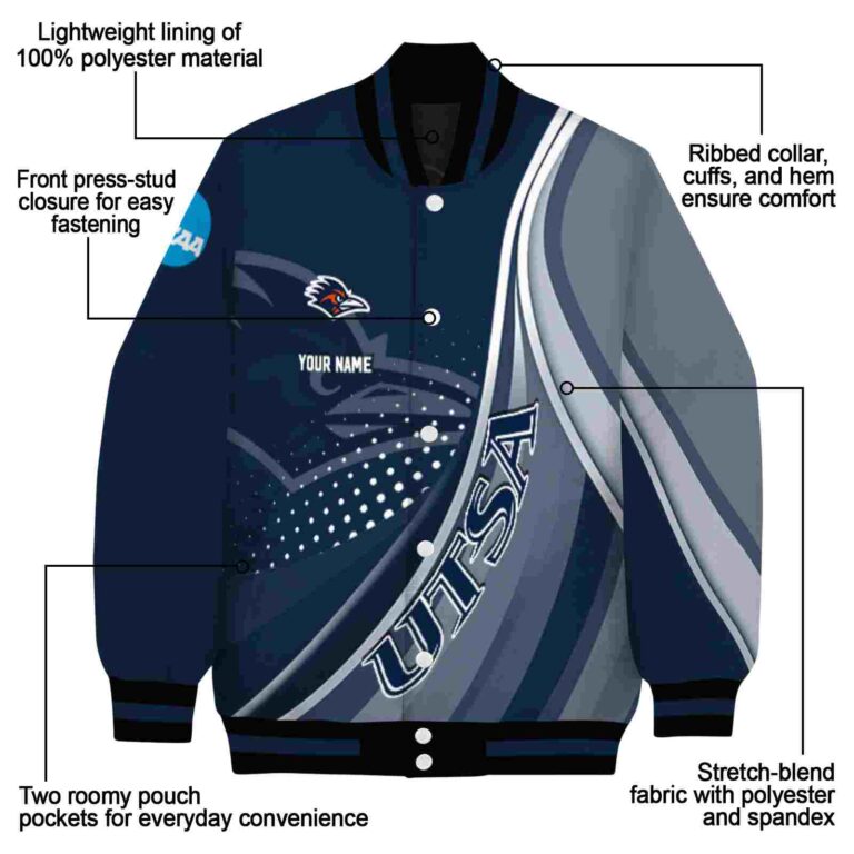 customized utsa roadrunners wave patterns orange jacket new arrival