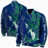 customized vancouver canucks fishing passion blue white jacket fashion forward