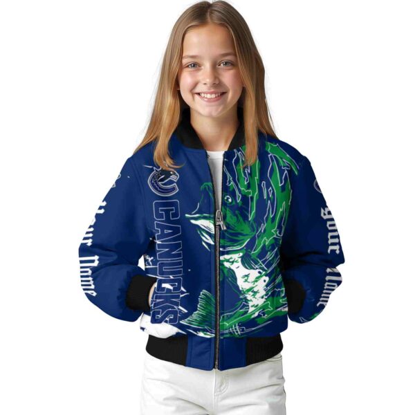 customized vancouver canucks fishing passion blue white jacket top rated