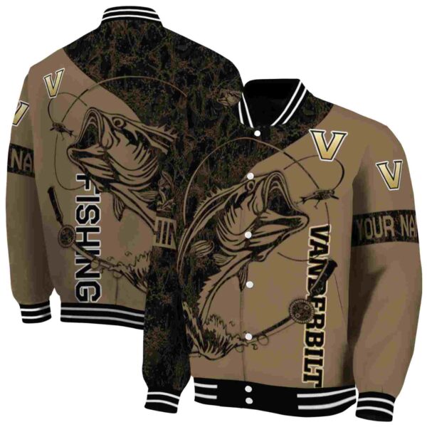 customized vanderbilt commodores fishing rod gold jacket fashion forward