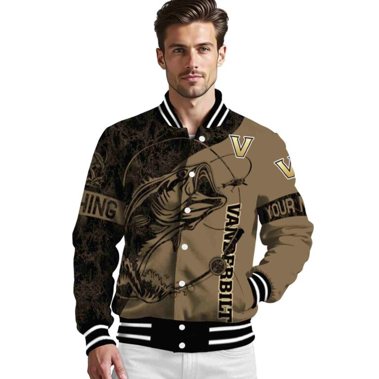 customized vanderbilt commodores fishing rod gold jacket high quality