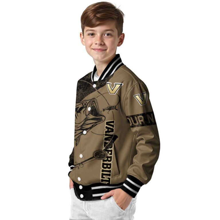 customized vanderbilt commodores fishing rod gold jacket trendy