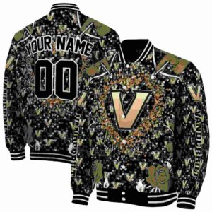 customized vanderbilt commodores heart explosion black jacket fashion forward