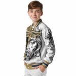 customized vegas golden knights jesus tears tan white jacket best selling