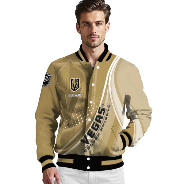 customized vegas golden knights wave patterns tan jacket high quality