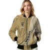 customized vegas golden knights wave patterns tan jacket latest model